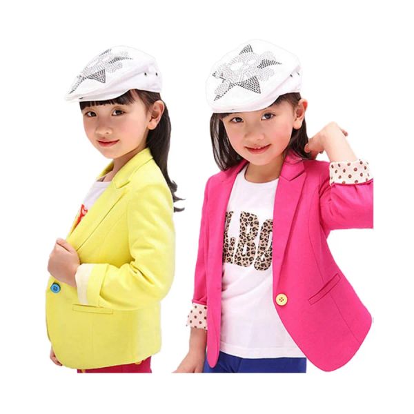 Blazers Fashion Girl Blazer Mabe causal Veste de blazer solide classique pour 312 ans Girls Enfants Enfants en plein air Ventes chaudes