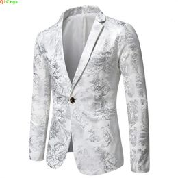 Blazers Masculino Homme Slim Fit pour hommes élégant décontracté solide Blazer affaires de mariage vêtements d'extérieur manteau costume haut régulier 240313