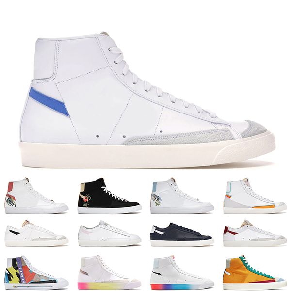 Blazers Mid 77 Pacifice Blue Hommes Femmes Chaussures de course Avoir un bon jeu Multi Color Designer Sneakers Athletic Mens formateurs jogging marche