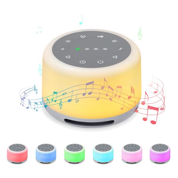 Blazers Portable Blanc Noise Sound Hine With Mood Light Sounds naturels Music Baby Sleep Sound Hine, Adults Stress Soulage