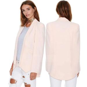 Blazers Été femmes Blazer à manches longues revers Cape Blazer manteau décontracté fendu Poncho OL veste manteau manteau femmes Blazer costume blanc rose