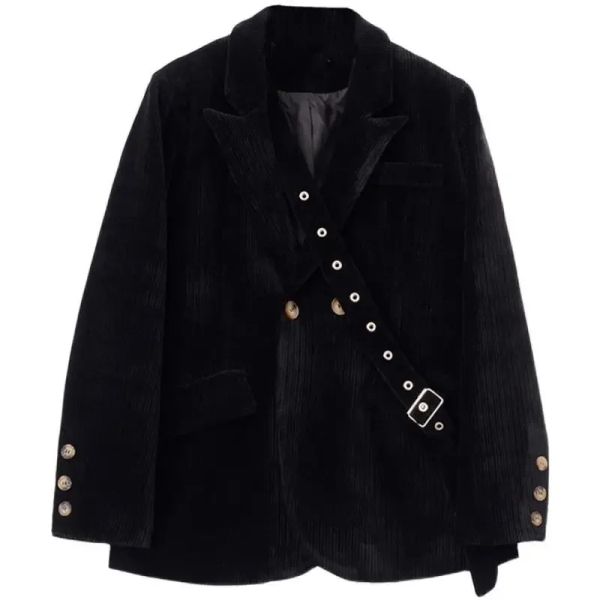 Blazers Velours Noir Manteaux pour Femmes Lâche Solide Veste Chaud Blazer Femme Simple Pas Cher Élégant 2023 Automne Nouveau dans les Vêtements Chauds