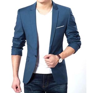 Blazers Groothandel Heren Koreaanse Slim Fit Mode Katoenen Blazer Jasje Zwart Blauw Plus Maat M Tot XXXL Mannelijke Blazers heren Jas Bruiloft Dr
