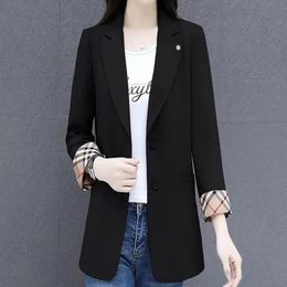 Blazer Giacca da donna firmata Giacca aderente Giacca stampata con cuciture geometriche casual Giacca da donna