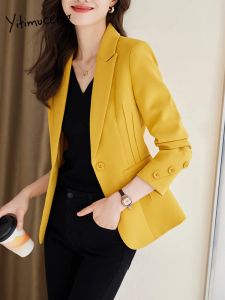 Blazers Yitimuceng mode Blazer formel pour les femmes automne hiver 2023 nouvelle mode coréenne à manches longues veste bureau dames manteaux décontractés