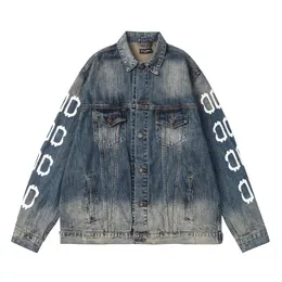 BLCG LENCIA Denim jack heren- en damesjas Casual katoen Turn-down kraag Denim bomberjacks met lange mouwen voor heren 11858