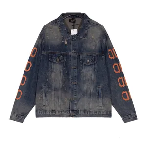 BLCG LENCIA Denim jack heren- en damesjas Casual katoen Turn-down kraag Denim bomberjacks met lange mouwen voor heren 11877