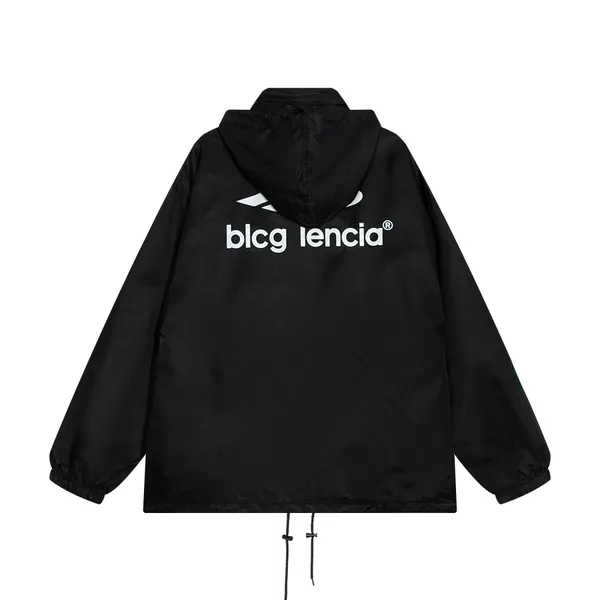 BLCG LENCIA Hommes Vestes Coupe-Vent Zip À Capuche Rayure Vêtements D'extérieur Qualité Hip Hop Designer Manteaux Mode Printemps et Automne Parkas Marque Vêtements 5227