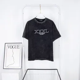 BLCG LENCIA T-shirts d'été High Street Hip-Hop Style 100% Coton Qualité Hommes et Femmes Drop Sleeve Loose T-shirts Oversize Tops 23149