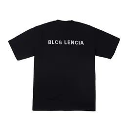 BLCG LENCIA Camisetas de verano High Street Hip-Hop Style 100% Algodón Calidad Hombres y mujeres Camisetas sueltas de manga larga Tops de gran tamaño 23194