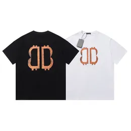 BLCG LENCIA T-shirts d'été High Street Hip-Hop Style 100% Coton Qualité Hommes et Femmes Drop Sleeve Loose T-shirts Oversize Tops 23217