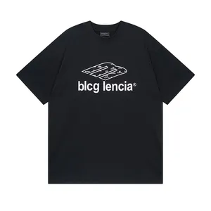 BLCG LENCIA T-shirts d'été Unisexe Mens Vintage Jersey T-shirt Femmes surdimensionnés 100% Coton Tissu Fabric de tissus Plus taille TEES BG30388