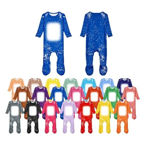 Bleach Baby Body Sublimation Festive Body Blanc Manches Longues One-Piece Bodys pour Bébé Garçons Filles 21 Couleurs En Gros EE