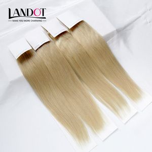 Bleach Blonde Péruvienne Vierge Cheveux Raides Couleur # 613 Grade 8A Cheveux Humains Tisse Bundles Remy Extensions 3/4Pcs Lot 12-30 Pouces Double Trames