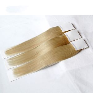 Bleach Blonde Russe Vierge Cheveux Raides Couleur 613 Grade 8A Cheveux Humains Weave Bundles Remy Extensions de Cheveux 3/4Pcs Lot 12-30 Pouces Double Trame