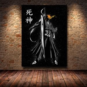 BLEACH Kurosaki Ichigo Anime Affiches Peinture Japonaise Classique Anime Mur Affiche Mur Art Décoration Murale Photo Décor À La Maison Toile Peinture Garçon Chambre Cuadros