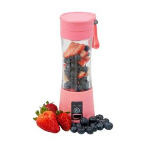 Blender blender 6 roestvrijstalen messen, 12,8 oz, roze persoonlijke blender blender draagbare smoothie mini draagbare blender licuadoras para