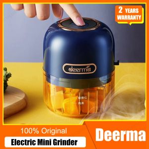 Blender Deerma Electric Grinder mini knoflookmolen Kleine gehakte vlees Knoflook Huishouden Knoflook Mixer Auxiliary Food Machine Puller