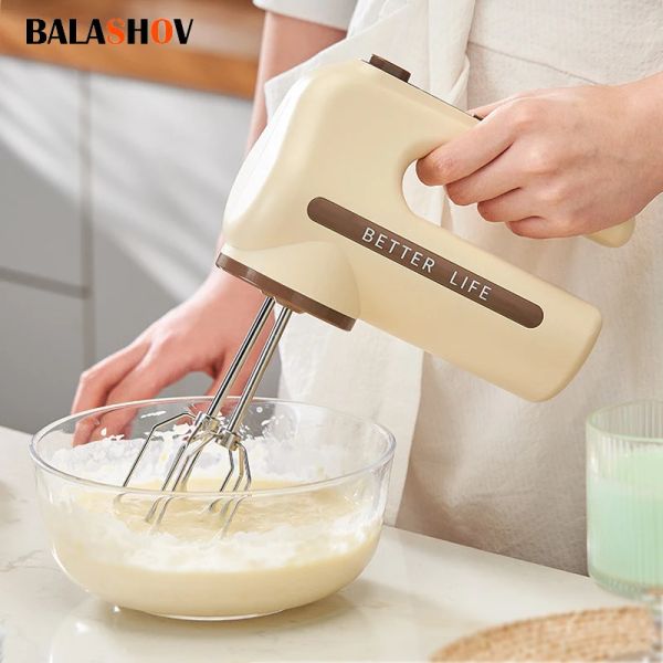 Blender Handheld Electric Food Machineur Machine sans fil Portable Portable Cake Beater Crème Crème fouettée Blender à main pour la cuisine