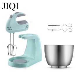 Blender Jiqi 7 vitesses Gâteau électrique Patte-pied Stand Mixer Alimentation Machine de mélange Machine à main Mini Oeufs Blanter Blender fouetter la pâte à la crème