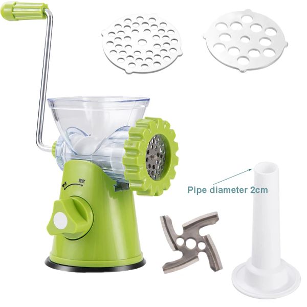 Blender Multifonction Meat Grinder Manual Processeurs Home Cuisinage Mincer Sausage Machine à l'ail Filtre de saucisse à l'ail