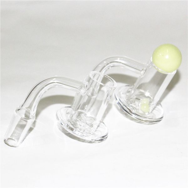 Clavo para fumar Blender Quartz Banger con clavos de cuarzo con giro sin domo biselado de 2 mm de espesor para bongs de agua de vidrio