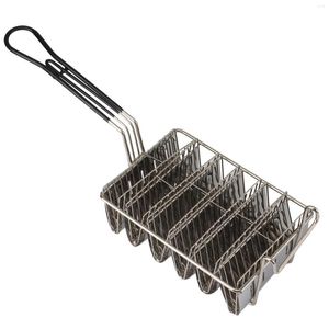 Blender Taco Fryer Basket Shell Contise 6 Holdeurs Deep Holders avec support de poignée de poignée