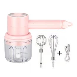 Blender USB Electric Food Berceker Wireless Hand Mandle Blender Portable Aim Crusher 3 Vitesses Pâte Crème à batteur à œufs Masher Masher Kasher Kitchen Tool