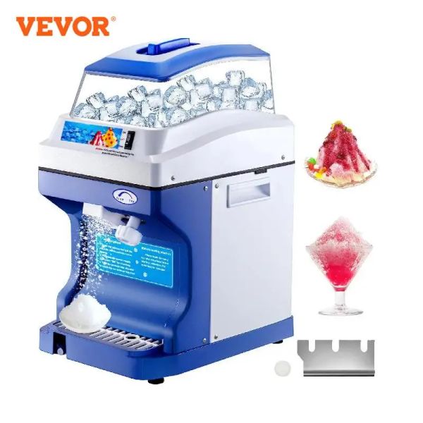 Blender Vevor 120/200 kg / h Ice Electric Ice Shaver Branch Crusteur Hopper Smoothie Machine à graisses Granisant Granisage Cubes Cubes de neige