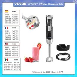 Blender Vevor 8/12 Speed Immersion Mini Portable Blender Handheld Mixer Machine 200W 500W Draadloze oplaad Homappliance for Kitchen