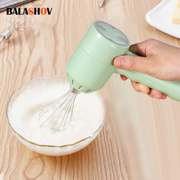 Blender Wireless Portable Electric Food Mixer Hand Blender 3 velocidades High Power Dough Blender Egg Beater Baking Hand Mixer Herramientas de cocina 221117