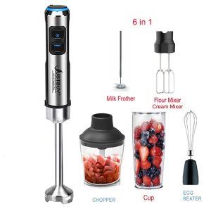 Blenders 6/4 in 1 elektrische stok hand blender eighiskmixer juicer vleesmolen babyvoedingsprocessor