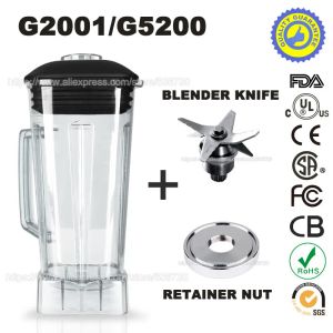 Blenders container met mes- en dekselblendercontainer, compatibele G2001 G5200 G1100 G5500 G7700 G7000, Professionele blenderaccessoires