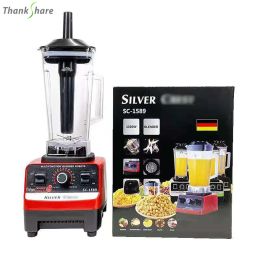 Blenders Thankshare 3000W de qualité commerciale lourde Blender 6 lames mélangeur Juicer Fruit Food Prowector Smoothies BPA BPA Free 2L Jar