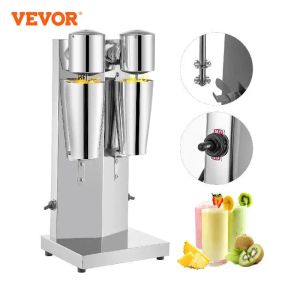 Blenders Vevor Milk Shake Machine 800 ml Commercial Auto double tasses Milkshaker en acier inoxydable Maker Bubble Boba Tea Drink Brinker