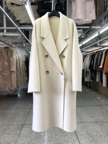 Abrigo de lana con doble botonadura para mujer, chaqueta holgada de Cachemira de moda coreana para invierno, mezcla de capullo, 2023