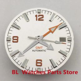 Blger Watch Pièces 31 mm Calogne de montre oranger Gmt Hands Silver Hands 4 PC