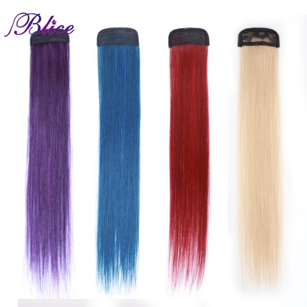 BLICE Synthétique Clip-in Hair Pieds Colorful Long Right Hair Extensions 18inch Cosplay Party Style Hair Strands