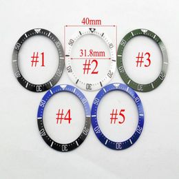 Bliger 40mm 31 8mm negro verde azul bisel de cerámica reloj luminoso bisel inserto ajuste automático 43mm reloj P502229F