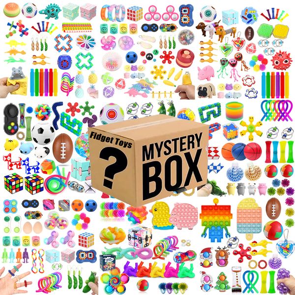 Box Blind Box 10200pcs juguetes inquietos al azar regalos misteriosos paquete de bolsas sorpresa set de alivio antiestress para niños fiesta de Navidad 230814