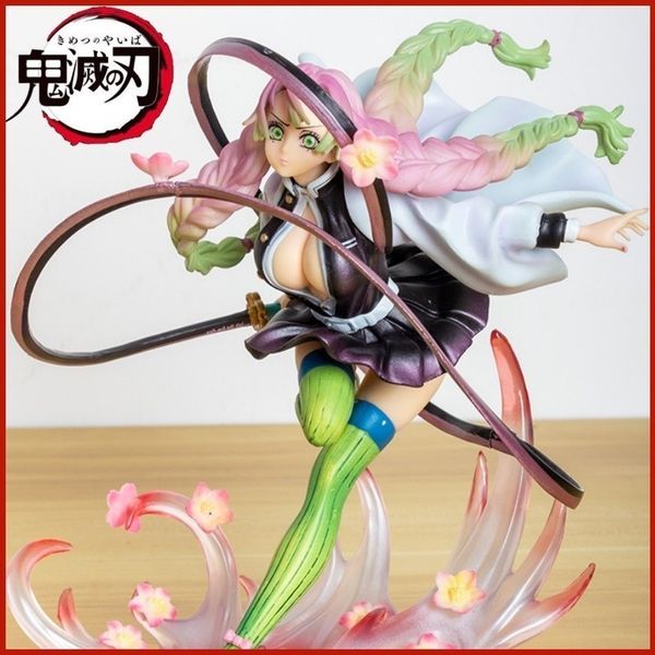 Boîte aveugle 20 cm Demon Slayer Gk Kanroji Mitsuri Kimetsu No Yaiba PVC Action Figure Toy Collection Modèle Mignon Poupée Adulte Enfants Cadeaux Jouets 230828