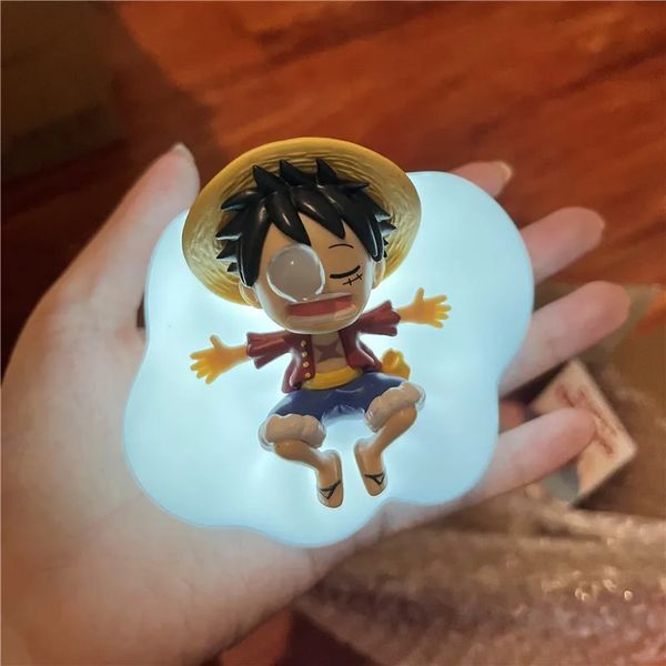 Boîte aveugle Anime boîte aveugle veilleuse Luffy Zoro Nami Sanji Chopper figurines série Sweet Dream LED ornement Surprise jouets cadeau 231031