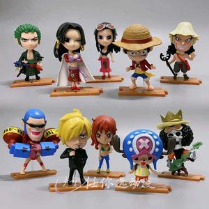 Blind Box Anime One Piece Blind Box Mystery Box Figure Toys Wholesale Luffy Sanji Nami Usopp Chopper Franky Brook Nico Robin Ornement T240506