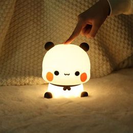 Blind box Bear Panda Led Night Light Lamp Bubu en Dudu Cute Animal Cartoon Nightlight for Kids Nachtkastje Slaapkamer Woonkamer Decoratief 230731