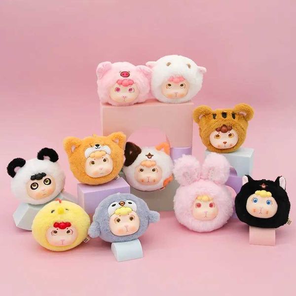 Caja ciego Best Lamb Bonana Zoo Series Caja de peluche juguetes de oveja linda figura de anime bacina de dibujos animados modelo de muñeca girly regal de corazón Y240422