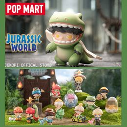 Boîte aveugle Boîte Jouets Original POPMART DIMOO Jurassic World Series Modèle Mystère Mignon Anime Action Figure Surprise Filles Cadeau 230605