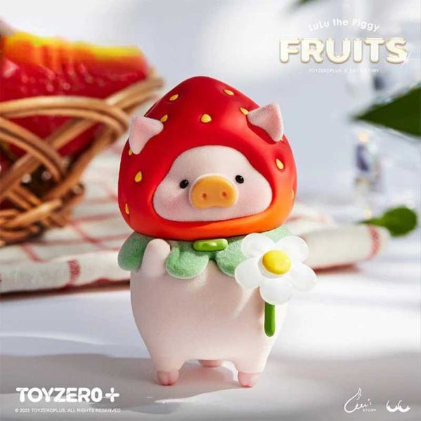 Boîte à aveugle Pig Pig Lulu Pig Fruits Series Kawaii Anime Figure Cute Elevator Ornaments Doll S surprise Box Box Toys Girls Gift Y240422