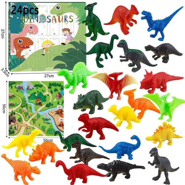 Boîte aveugle dessin animé tyrannosaure Rex compte à rebours main larme Surprise boîte dinosaure autocollant masque fête de vacances cadeau pour enfants 231020