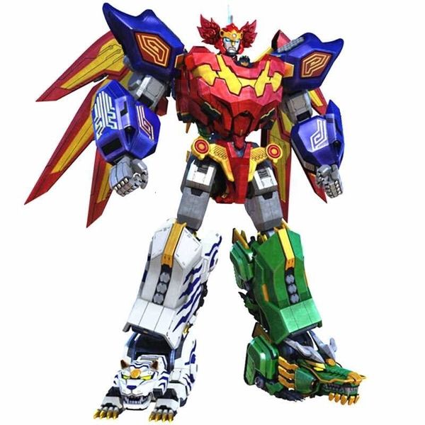 Boîte aveugle Enfants Jouets Cadeaux 5 en 1 Assemblage Dinozords Transformation Ranger Megazord Robot Figurines 230714