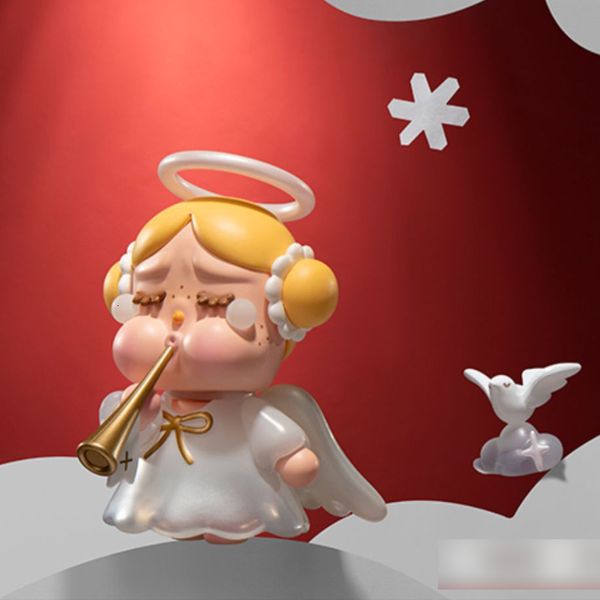 Boîte aveugle Crybaby Lonely Christmas Series Modèle Confirmer Style Anime Figure Cadeau Boîte Surprise Kawaii Blind Box Jouets Original Real S 230905